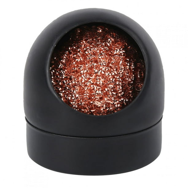 Soldering Iron Tip Cleaner Scourer Cleaning Ball Black Industrial Tool with Base Soldering Iron Tip Cleaner Scourer Cleaning Ball Black Industrial Tool with Base
